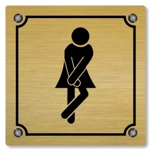 WC ženy, 148x148mm, zlatá, Kansas
